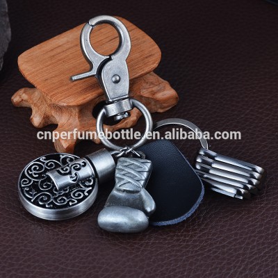 MUB New Design Antique Alloy Essential Oil Diffuser Necklace Keychain bottle